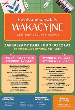 WAKACYJNE WARSZTATY  KREATYWNE